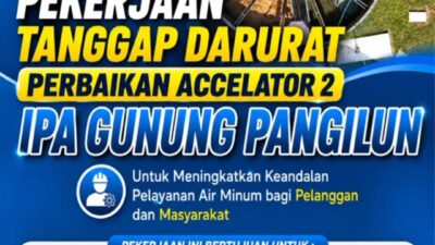 Warga Padang Diminta Siapkan Air Bersih! Perbaikan Accelerator 2 IPA Gunung Pangilun Dimulai 7 September