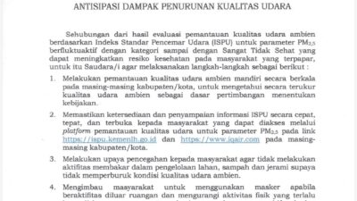 Pemprov Sumbar Perkuat Kewaspadaan Hadapi Penurunan Kualitas Udara